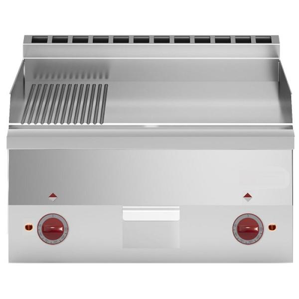 E60/PM6T-N (25) Elektro Grillplatte 2/3 glatt und 1/3 gerillt -Top-